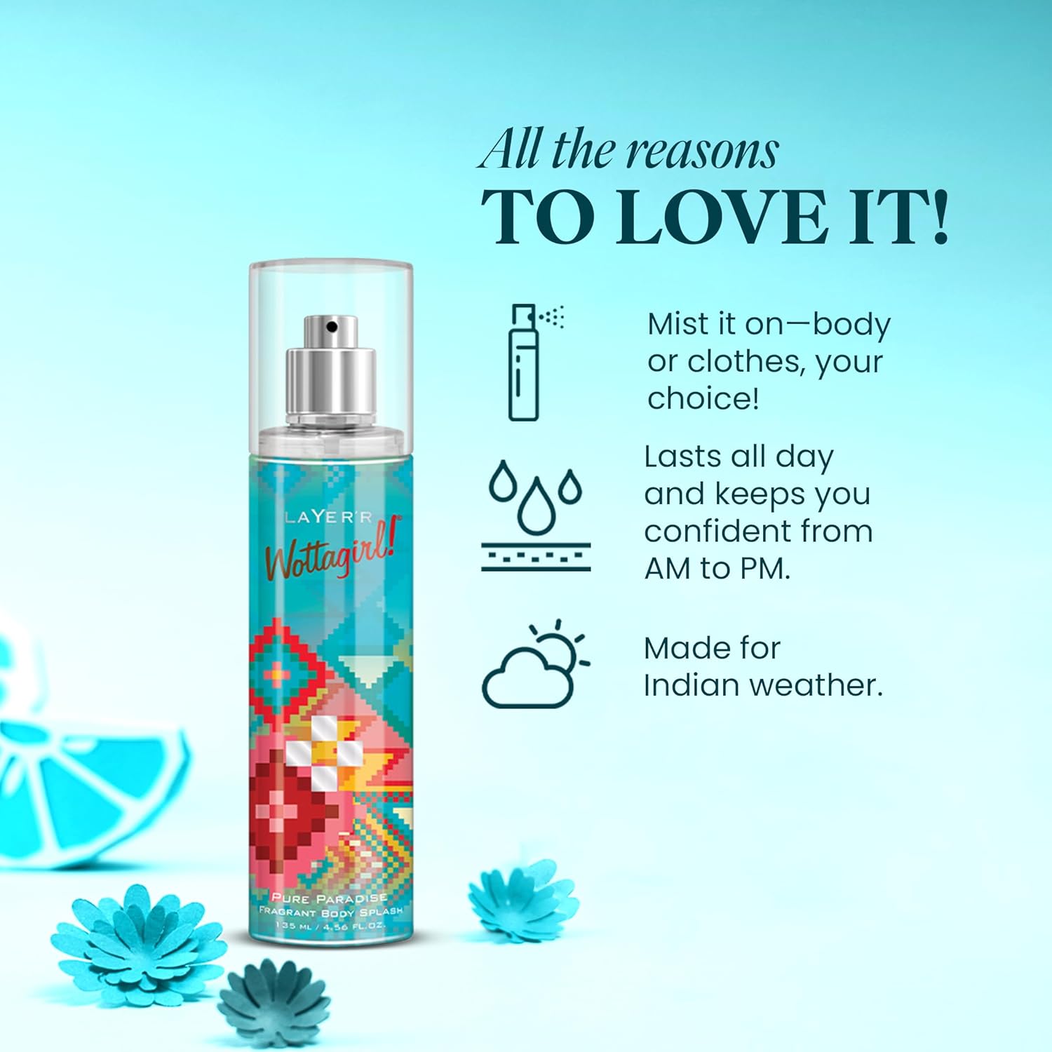 Layer'r Wottagirl Pure Paradise Body Splash- 135ml